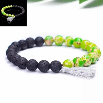 

Natural Agate Beads Bracelets Ethnic Adjustable Lava Stone Bracelet Women Black Volcanic Buddha Bead Yoga Bracelet Yoga Jewelry