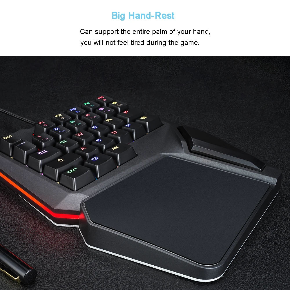 G10 одна ручная механическая клавиатура RGB с подсветкой Портативный мини игровая