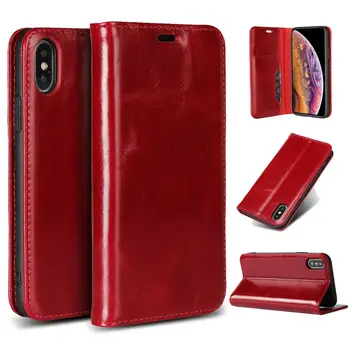 

LUCKBUY for iPhone X XS XR XS Max First Layer Cowhide Genuine Leather Phone case for iPhone 6 6S 7 8 Plus for Men Women 'S Case