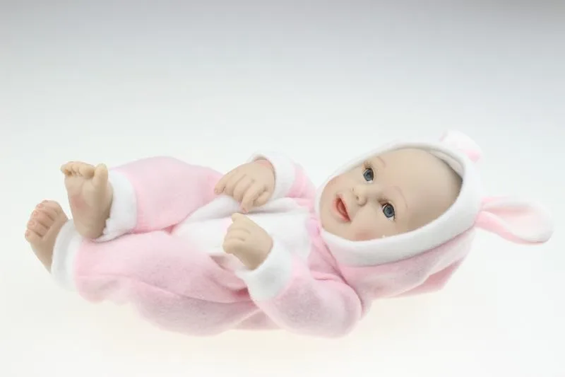 28 см новые силиконовые Reborn Baby Doll Игрушечные лошадки lifelike ручной Детские Куклы детские дома кукла с Животные одежда Play дом