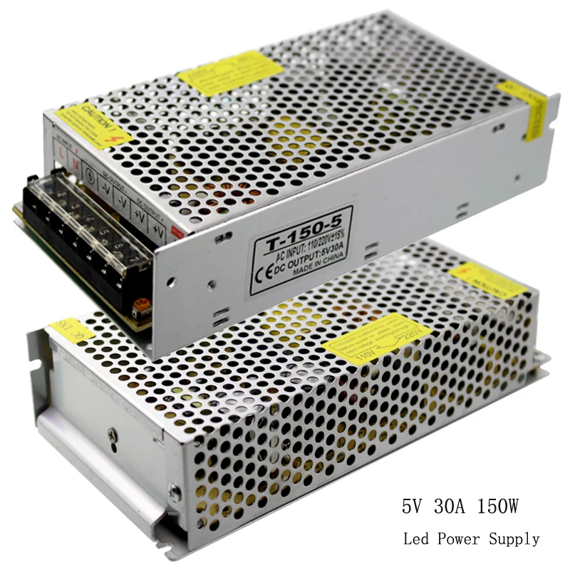 

DC 5V Switching Power Supply 30A 150W Electronic Transformer Ac DC 220V to 5V Power Supply For Led Strip LED display Led Trafo