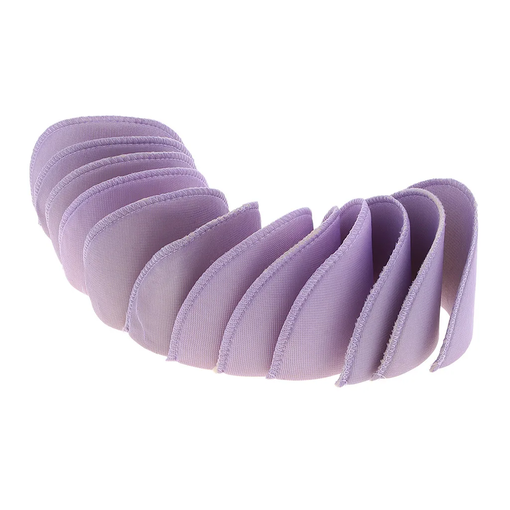 6 Pairs Sew In Suits Sponge Shoulder Pads Sewing Crafts Clothing Accessories Purple
