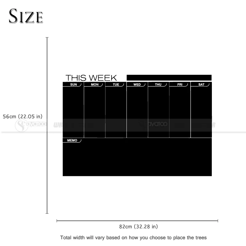 На этой неделе планировщик со стирающимися чернилами доске Calendar Memo виниловые наклейки на стены наклейки 56x82 см