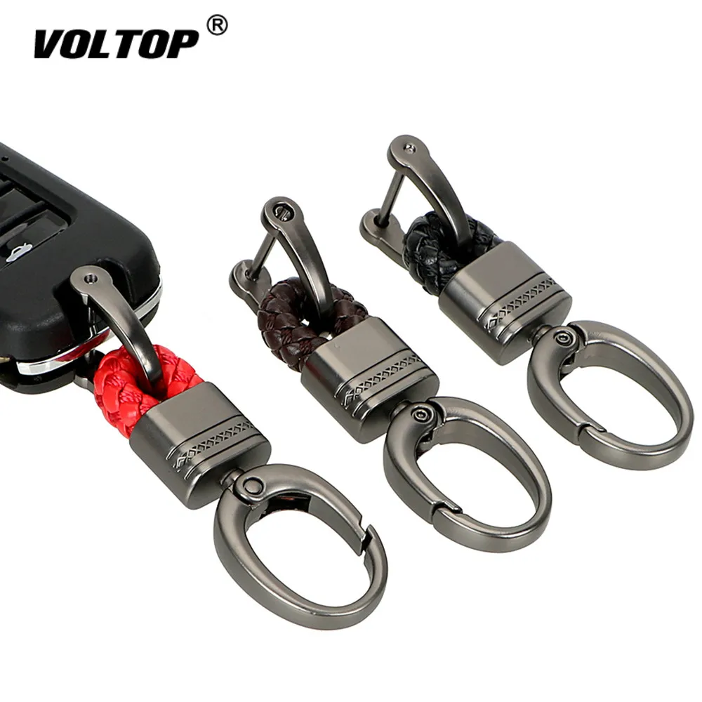 

Car Accessories Key Rings Key Chain Hand Woven Horseshoe Buckle Keychain Car Keyring Gift Creative Auto Pendant