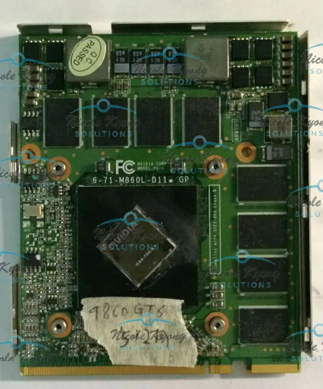  G94-700-A1 6-71-M860L-D11 9800M GT 512MB GDDR3 video VGA card for Clevo Sager  M86TU M860L // No bracket include 