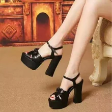 4 Colors Size #35-39 Beautiful Famous Brand Super Lady High Heel Sandals Sexy Ladies Platform Pumps Woman Party Shoes ML2757