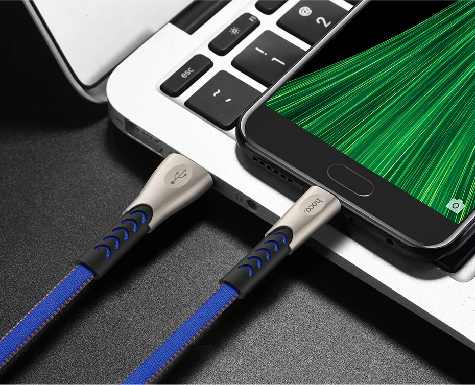 HOCO Micro USB кабель 2.4A нейлон Быстрая зарядка USB кабель для передачи данных для samsung Xiaomi LG планшет Android мобильный телефон usb зарядный шнур