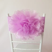 Лаванда органзы цветок председатель группы светло-фиолетовый цветок кресло створки 100 шт