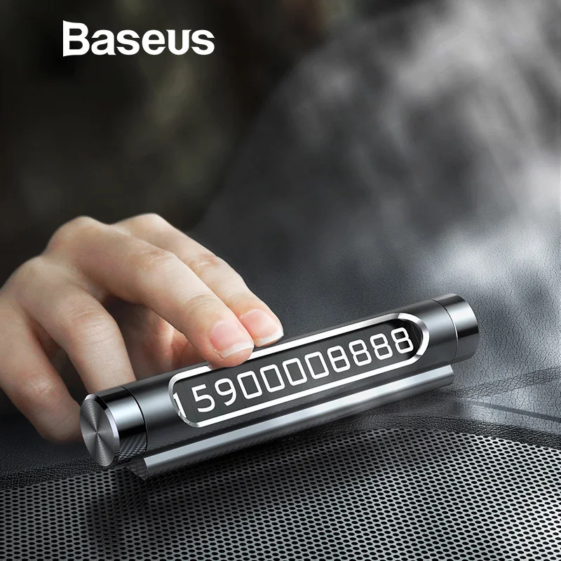 Baseus Car Temporary Parking font b Card b font Phone font b Holder b font Luminous