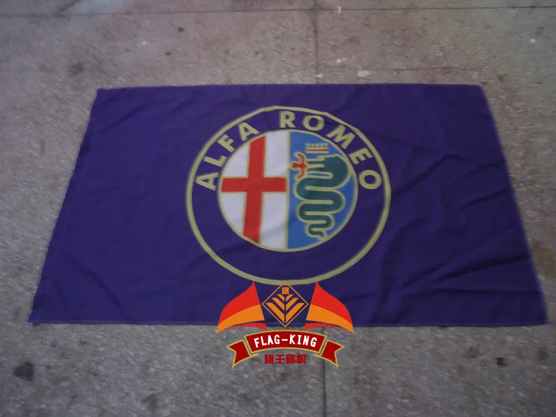 Bandiera Alfi Remeo, Bandiera Anonima Lombarda Fabbrica Automotili, 100% Poliestere 90*150 Cm Bandiera, Re Bandiera, Spedizione Gratuita