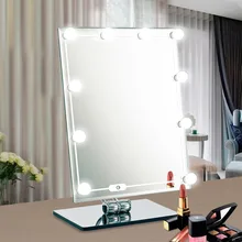 Студийный светящийся 10 Светодиодный светильник для макияжа, супер яркий портативный косметический зеркальный светильник с питанием от USB, светильник для макияжа