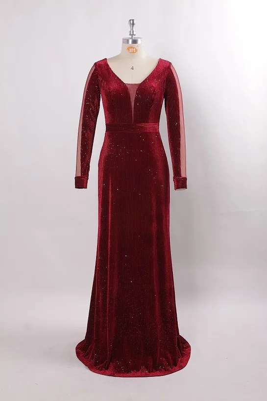 Robe De Soiree Русалочка вечернее платье Ever Pretty EP07439BK элегантные иллюзионные черные вечерние платья с v-образным вырезом и открытой спиной - Цвет: EP07394BD