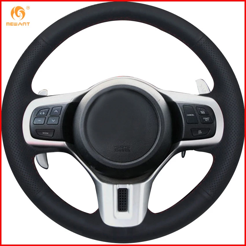 Us 44 96 15 Off Mewant Black Genuine Leather Car Steering Wheel Cover For Mitsubishi Lancer 10 Evo Evolution Interior Accessories Parts In Steering