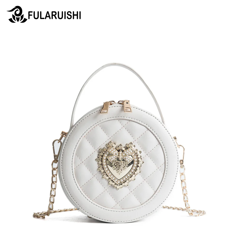 Fularuishi Summer Female Women Messenger Bag Korean Edition Fashion Small Round Bag Mini Bag Circular Shoulder Bag