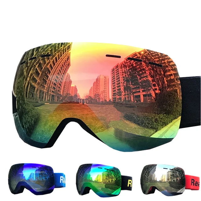 US $12.58 Reedocks Double Layers Antifog Ski Goggles Winter Snow Snowboard Goggles Anti fog Men Women Snowmo