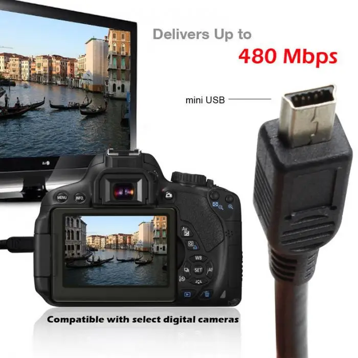 3 метра 2,0 Мини USB Кабель зарядного устройства Шнур для sony PS3 контроллер Чистая медь UY8