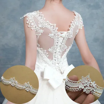 

5yards/ Lot Water Soluble Lace Fabric Wedding Dress Accessories Lace Trim RS341