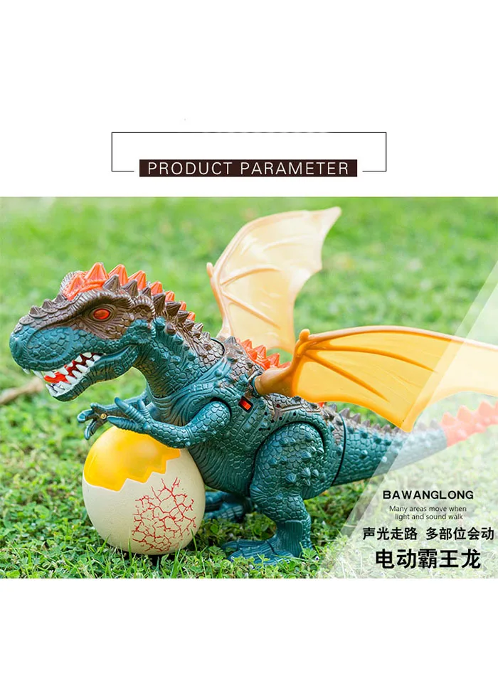 Brinquedos de Controle Brinquedos para Crianças Infravermelho Dinossauro Remoto Tyrannosaurus Balançando Cabeça Flash Olhos Ovos Andando Spray Dino rc 11 Animais e robôs por radiocontrole