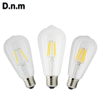 

LED Filament Bulb E27 Retro Edison Lamp 220V ST64 Vintage Lamp Globe Bombillas LED Bulb Lighting COB Home Decor Light Bulb