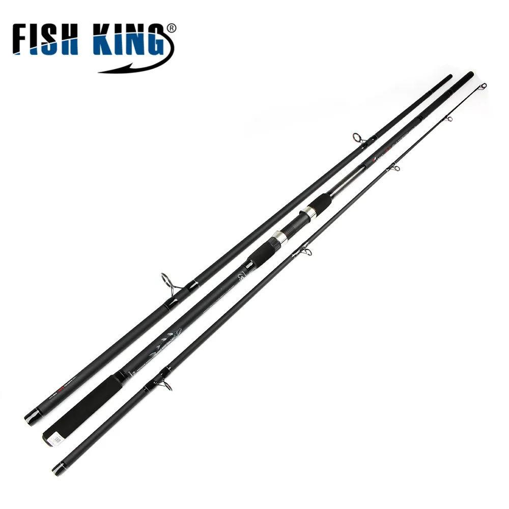 

FISH KING 99% Carbon CW 3.5LBS 3SECS Standard 3.6m 3.9m Contraction Length 128CM 137CM Surf Cast Carp Carbon Rod