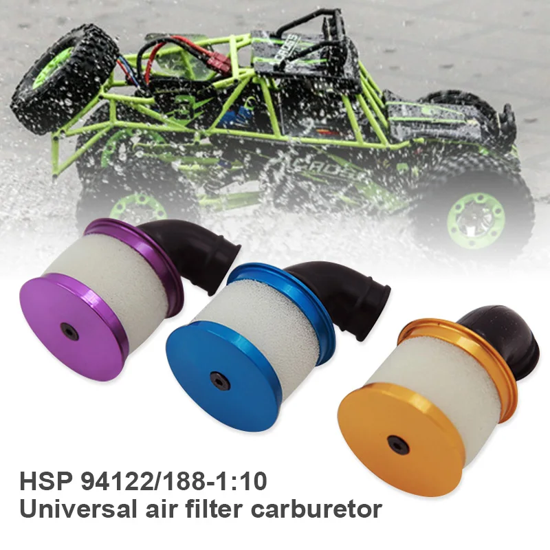 

RC Car Air Filter Element Sponge Aluminum Capped for HSP 94122 94188 1/10 RC Model Car 998