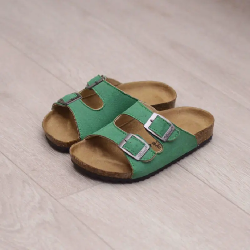

Summer Kids Sandals 2018 New Design Children shoes Cork Beach Soft leather slippers for Boys Girls beach sandals size 22~37