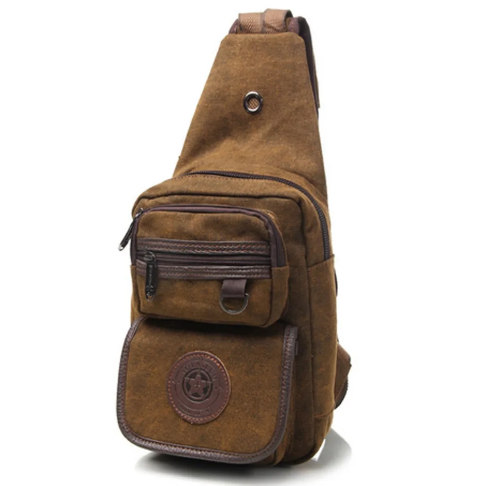Men's Canvas Travel Riding Motorcycle Messenger Shoulder Cross Body