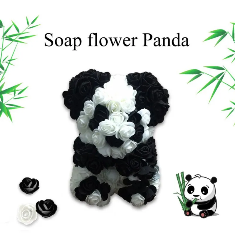 

Artificial Flowers Rose panda Bear Plastic Foam Rose Teddy Bear Girlfriend Valentines Day Gift Birthday Party Decoration