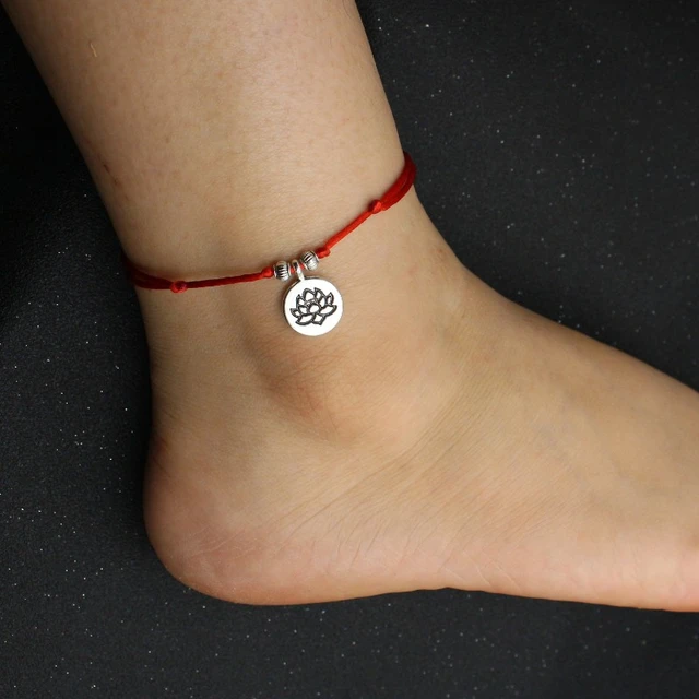 Cute Bear Brand Women Anklets Fashion Simple Silver Color Metal OM