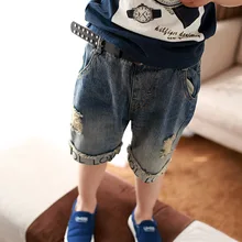 [Bosudhsou] yyy-50 летние детские Шорты повседневные Голубой цвет для маленьких мальчиков джинсовые шорты больших мальчиков хлопковые шорты для детей Костюмы