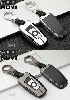 

Car Key Case Keychain Cover Genuine Leather+ Galvanized Alloy for BMW 1 3 4 5 6 7 Series X3 X4 M2 M3 M4 M5 M6 GT3 GT5