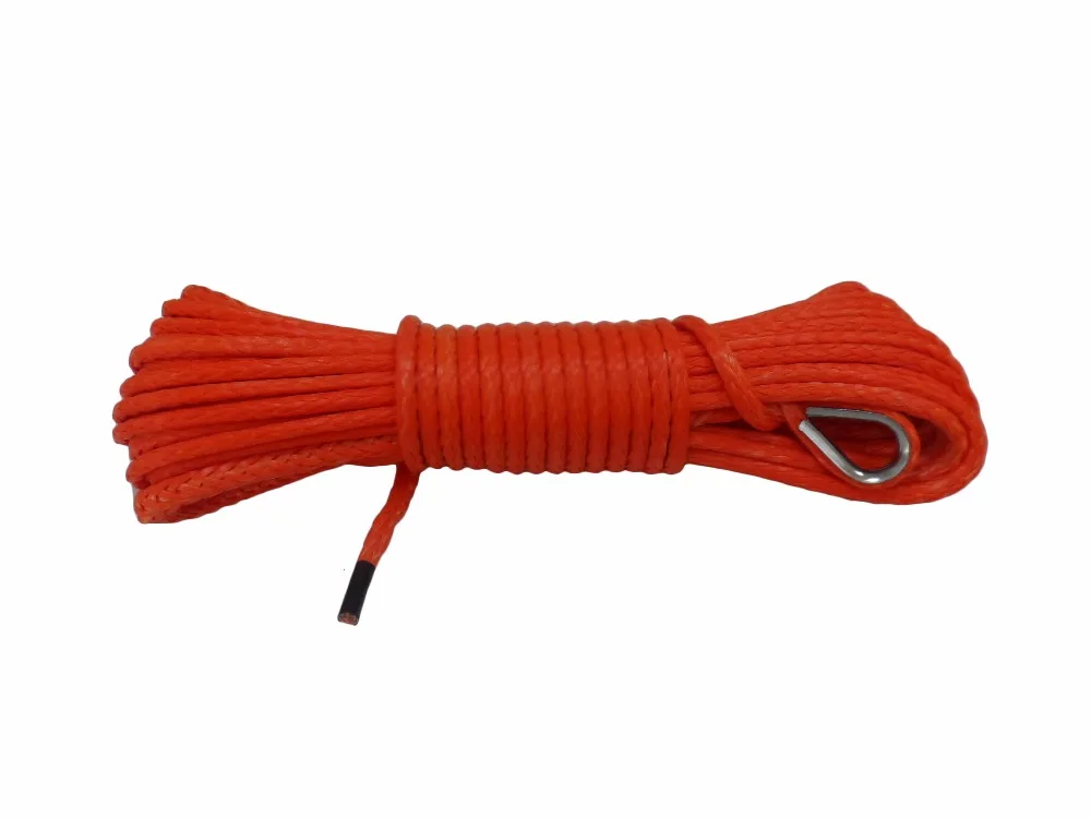 5 ملليمتر * 15 متر البرتقال الاصطناعية ونش حبل ، قارب ونش كابل ، atv الونش الخط ل أجزاء السيارات