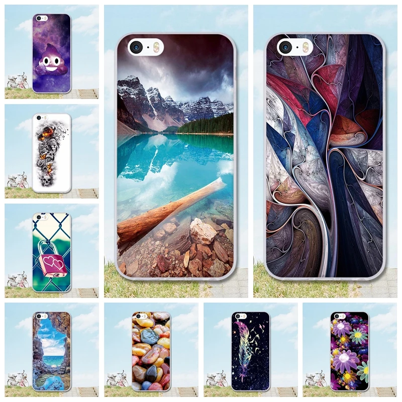 

Case For iPhone 5 5S se Case Soft TPU Silicone Cartoon Phone Cases For Apple iPhone SE Case Coque Mobile Phone Bags