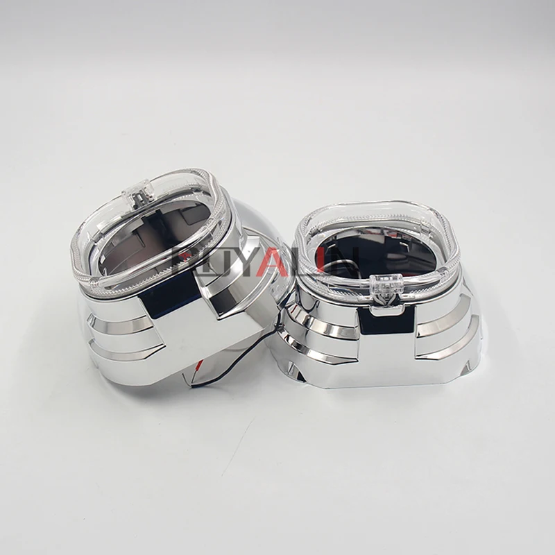 ROYALIN Автомобильный светодиодный светильник с белыми ангельскими глазками DRL Bi Xenon