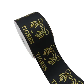 

3" printed grosgrain ribbon cotton fabric grosgrain ribbon printing machine box packaging with ribbon