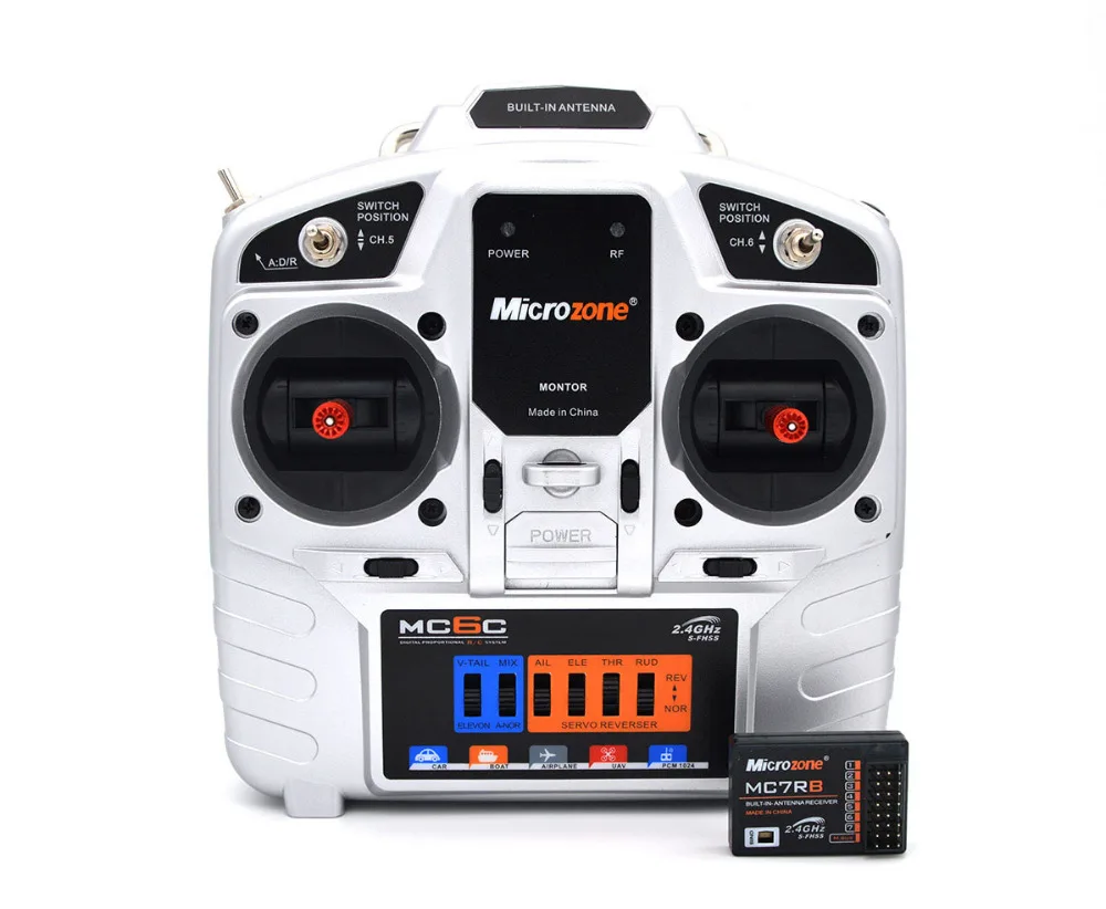 

MC6C Model Aircraft Remote Control 2.4G Receiver With Fixed Wing Aircraft Through The 4 Axis KT Board Machine Quadcopter
