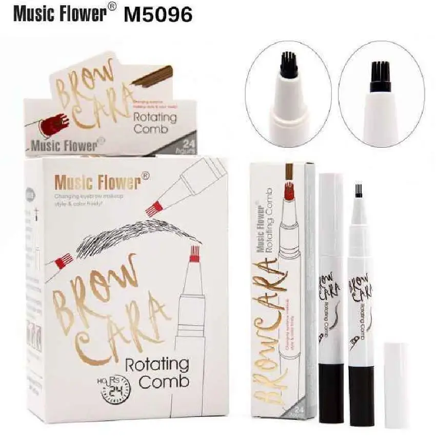 

Music Flower Double-end Eyebrow Pencils Waterproof Fork tip Eyebrow Tattoo Pen Eye Brow Enhancer Tint Korean Cosmetics Drop Ship