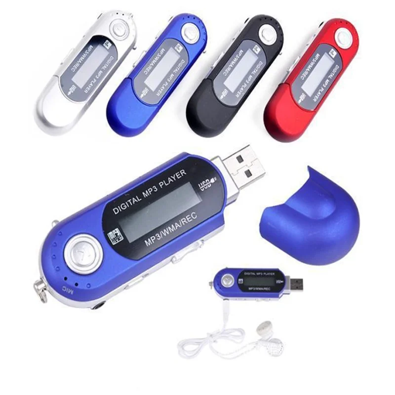 

USB Mini MP3 Music Player 2.0Flash LCD Screen New USB Sport MP3 Player FM Radio MP3 Player 8GB With Earphone Headphone Headset