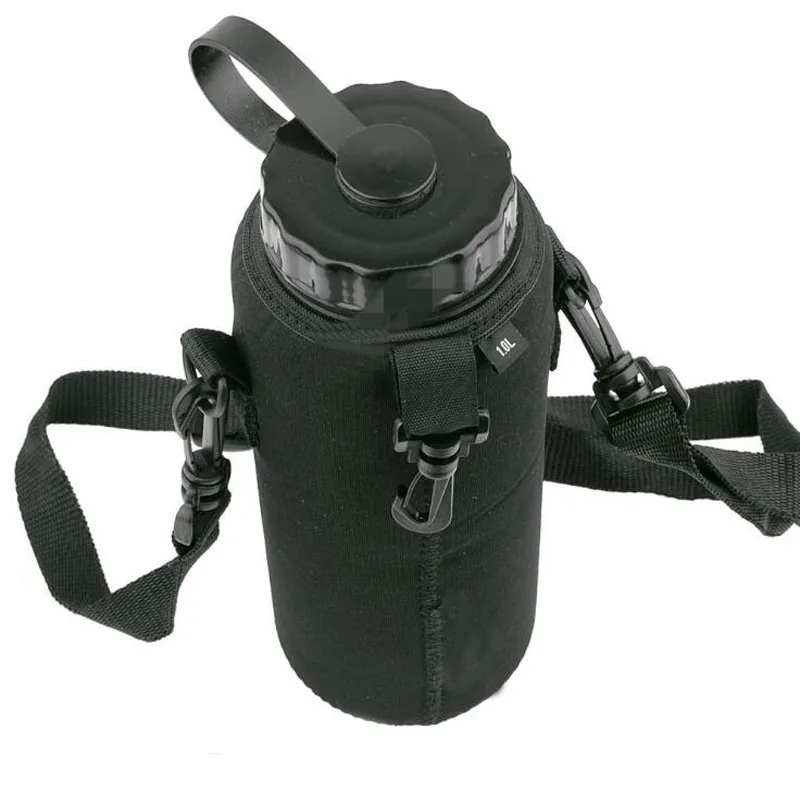 Perfect 1000ML Water Bottle Cover Bag Pouch Water Bottle Carrier Insulated Bag Pouch Holder Shoulder Strap Bicycle Riding Accessories 1