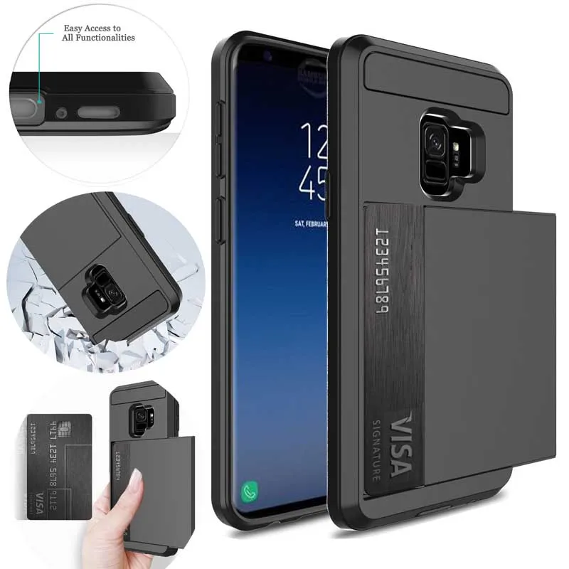 Гибридный армированный резиновый чехол для Samsung S20 Ultra Plus S10 S8 S9 Note 8 9 10 слот
