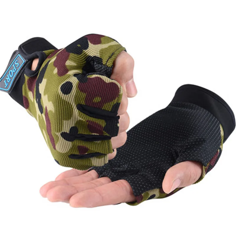 

Outdoor Tactical Half Finger Gloves Driving Cycling Sports Half Finger Glove Non-slip Breathable Sun Protection Fitness Gloves