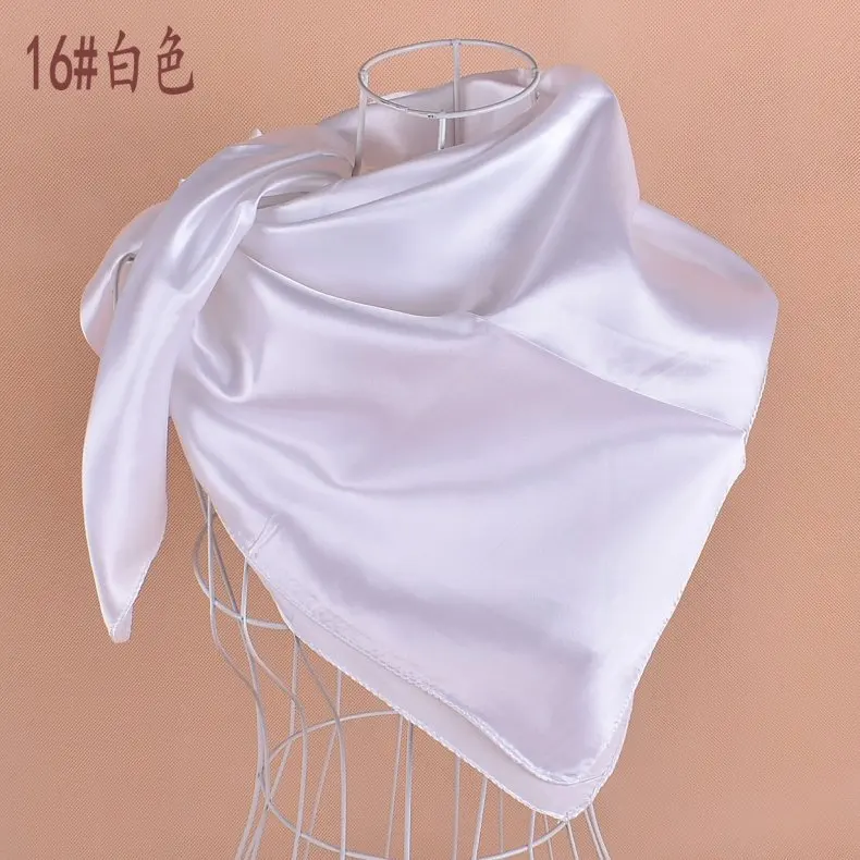 Women big Square scarf Pure color soft headband hijab scarf - Цвет: see chart