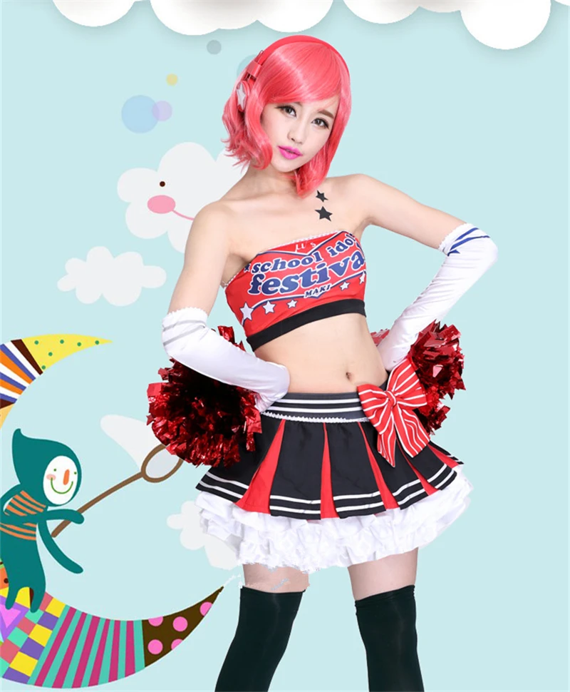 الحب لايف تأثيري الجنة التشجيع Nishikino ماكي تأثيري زي النساء الرقص فساتين حزب زي زي الصيف اللباس