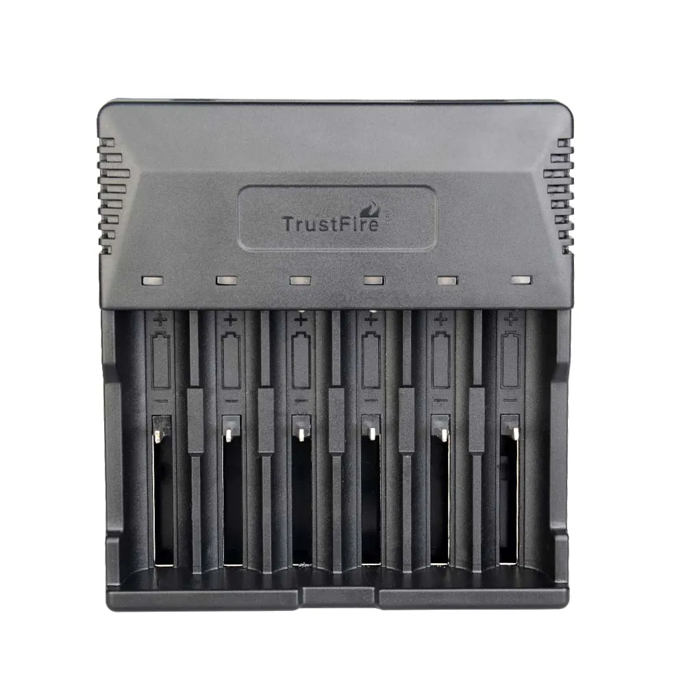 TrustFire TR-012 Li-Ion Батарея Зарядное устройство 3,7 V 18650 14500 14650 1,2 V зарядное устройство для никель-кадмиевых или никель-металл-AAA аккумуляторная батарея Зарядное устройство 6 зарядки слотов для карт - Цвет: UK Plug