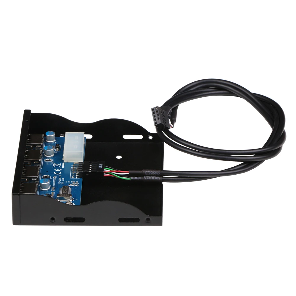 3.5 بوصة 4 منافذ usb 2.0 hub مرن خليج الجبهة محرك لوحة قوس التوسع محول موصل مع 60 سنتيمتر كابل ل pc