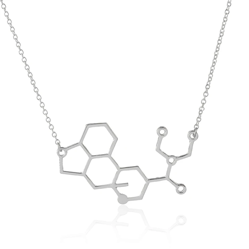 Yiustar, Новое поступление, Золотая молекула, ЛСД, ожерелье, химия, научная бижутерия, молекула, ЛСД, цепочка, подвеска, колье, ожерелье
