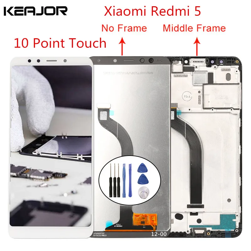 

For Xiaomi Redmi 5 LCD Screen Redmi 5 Display Screen Tested Touch Screen with frame Replacement for Xiaomi Redmi 5 5.7''