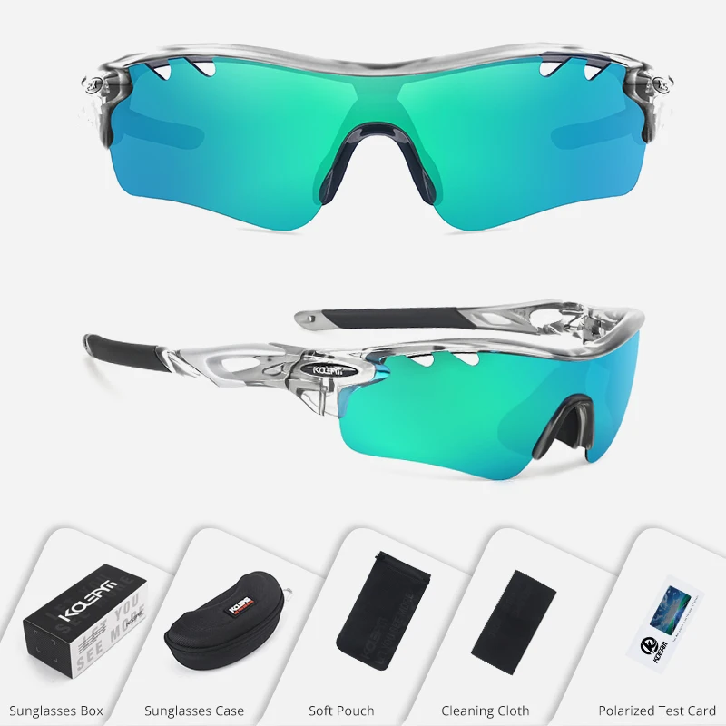 KDEAM брендовые Роскошные новые спортивные солнцезащитные очки TR90 мужские поляризованные очки фотохромные удобные силиконовые Нескользящие UV400 KD666