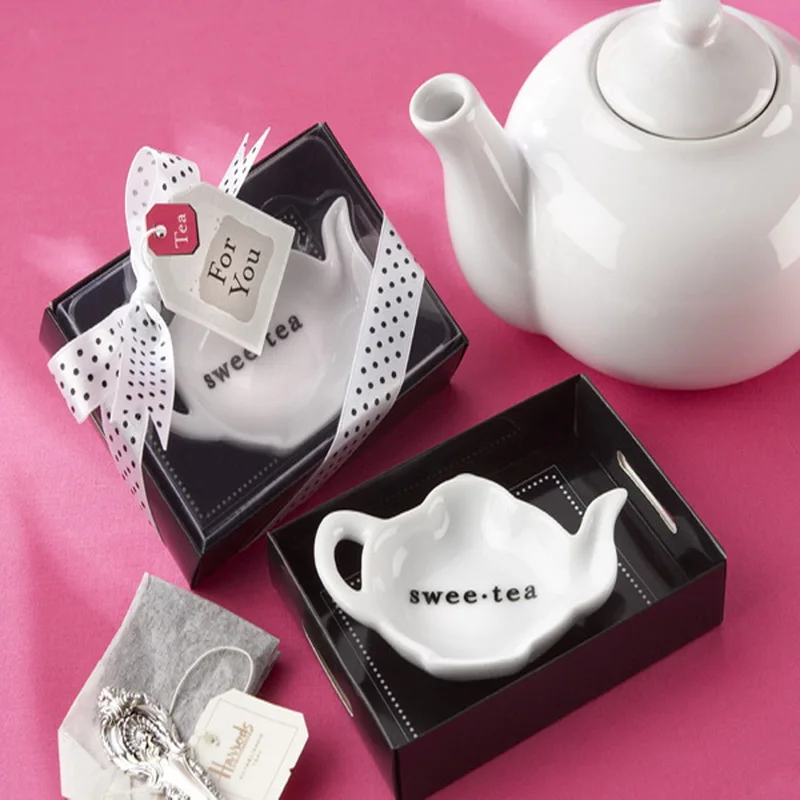 FREE SHIPPING(5pcs/Lot)+"Sweet Tea" Ceramic Tea Bag Caddy in Black