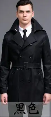 Горячая Весна Европа Британский мужской бренд Модный тонкий коллаж длинное пальто разделения Тренч Куртки/S-6XL
